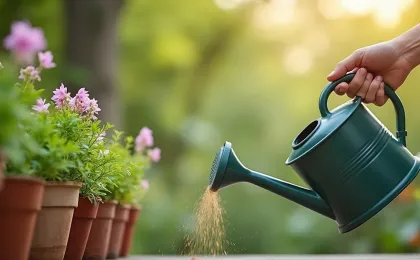 Kübelpflanzen richtig düngen: Zeitpunkt, Menge und Düngerarten