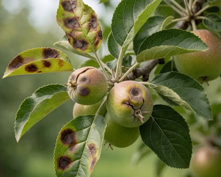 Schorfkrankheit am Apfel
