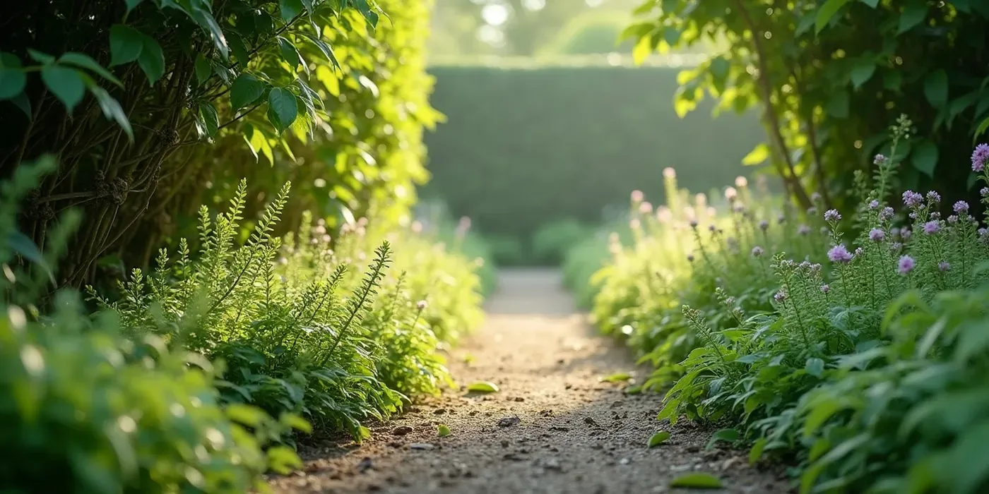 Was wächst unter einer großen Hecke?