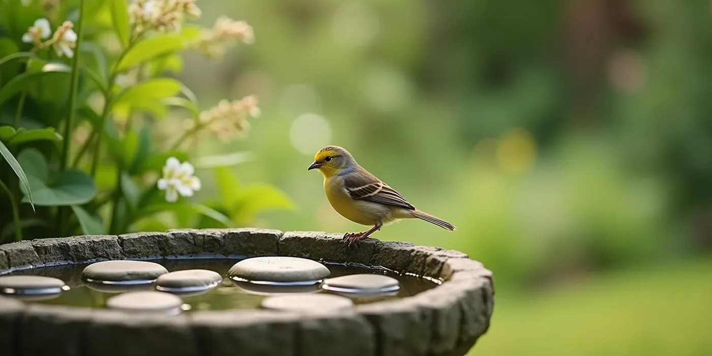 Wasserstelle für Tiere im Garten: Vogeltränke, Teich und Mini-Biotop